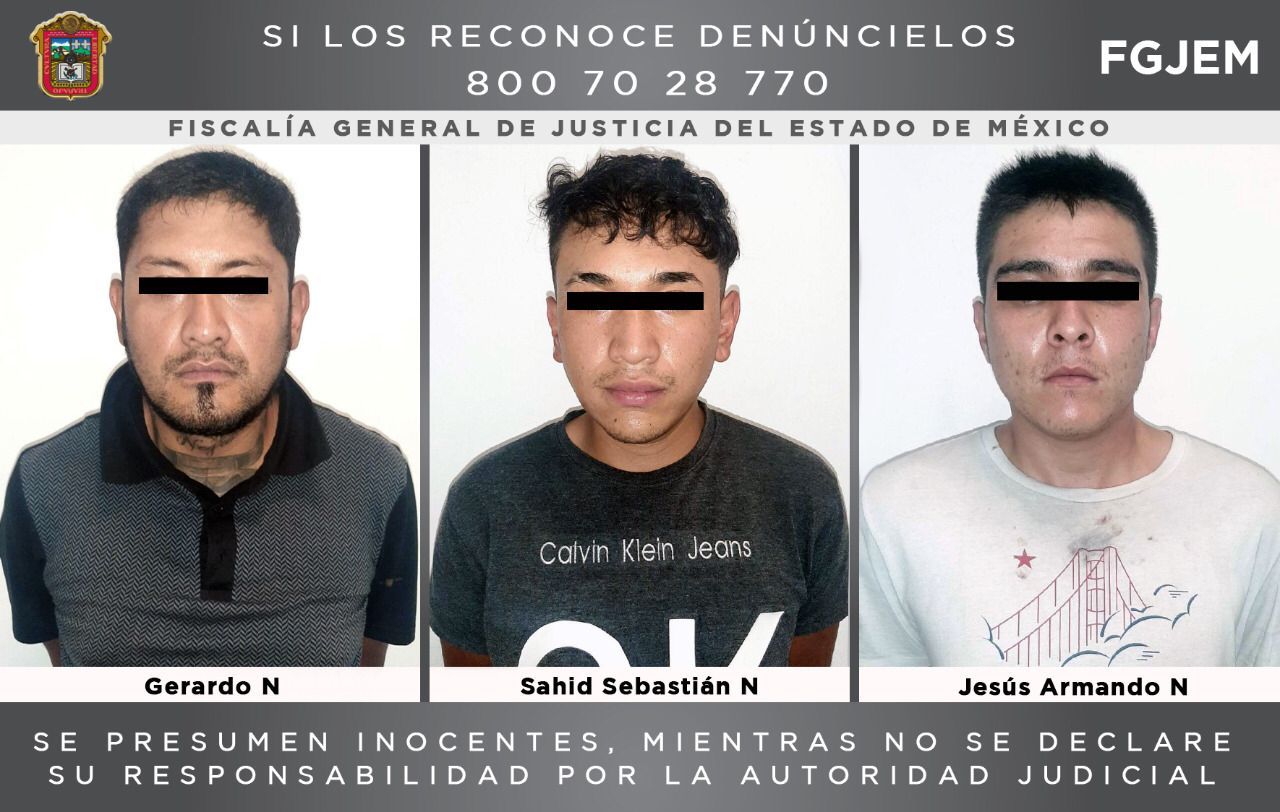 Vinculan a proceso a tres sujetos al parecer integrantes de la banda Nuevo Imperio, investigados por un homicidio en Huixquilucan